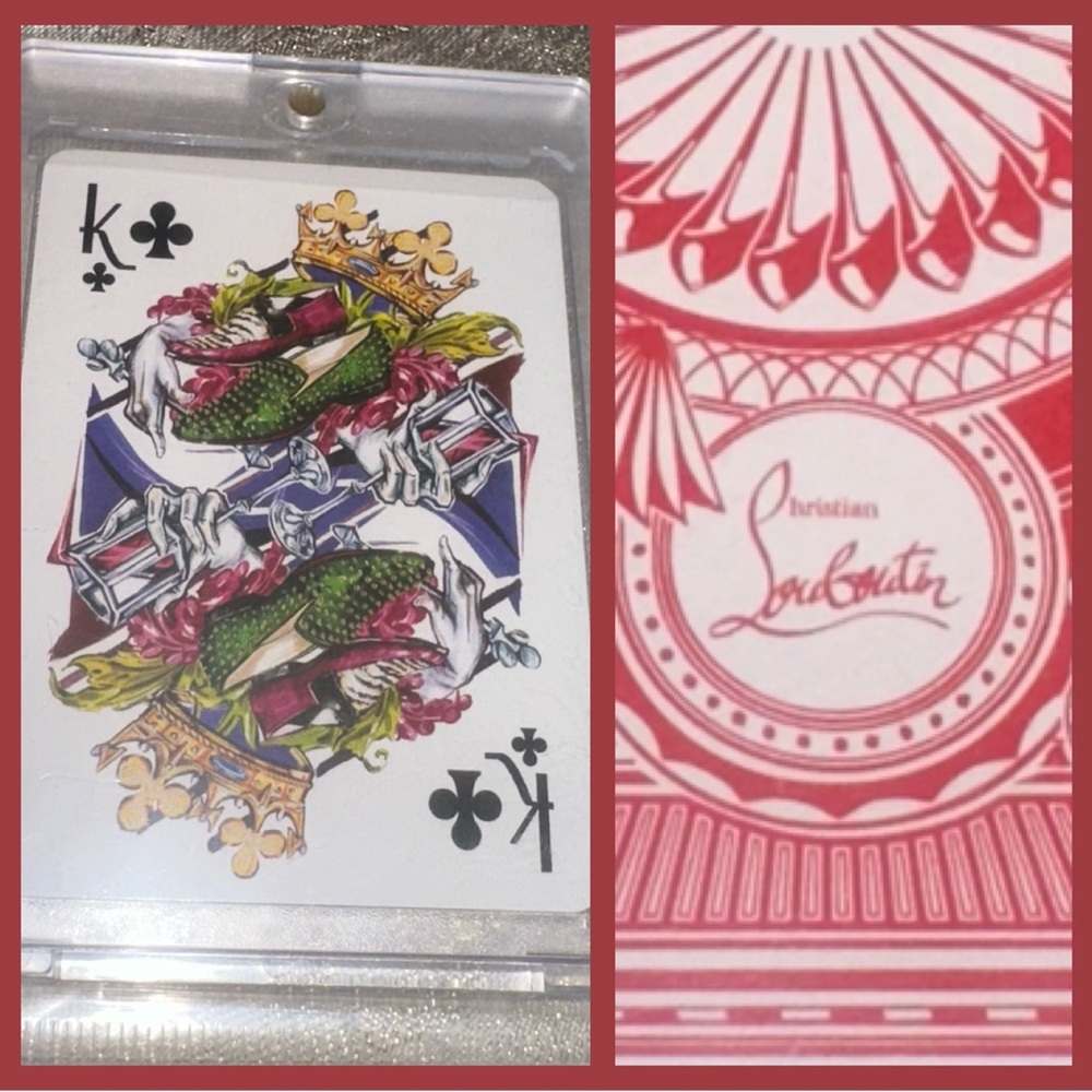 Christian Louboutin Playing Card in Hard Magnetic Case King of Clubs ♥️♣️♦️♠️